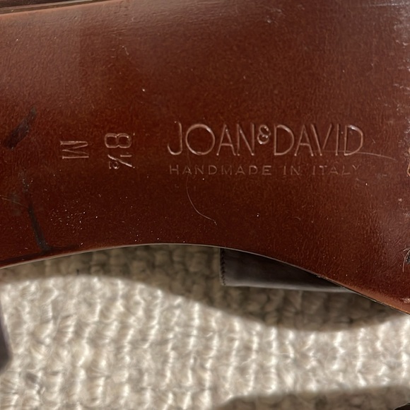 Vintage Joan & David Brown Leather Block Heel Sandals/Clogs/Mules size 8.5 - Picture 6 of 9